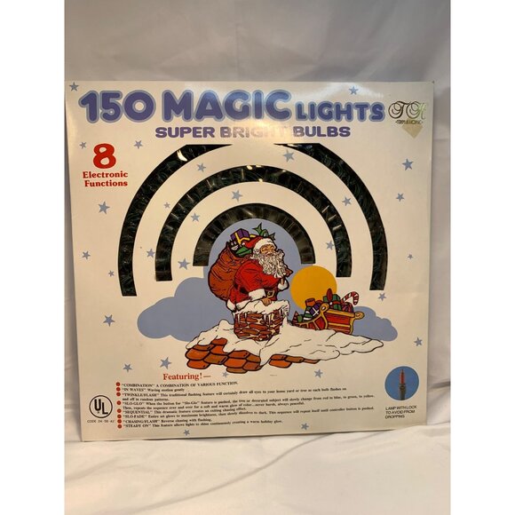 Vtg Trim A Home 150 Magic Lights Show Super Bright 8 Electronic Functions - Picture 1 of 16